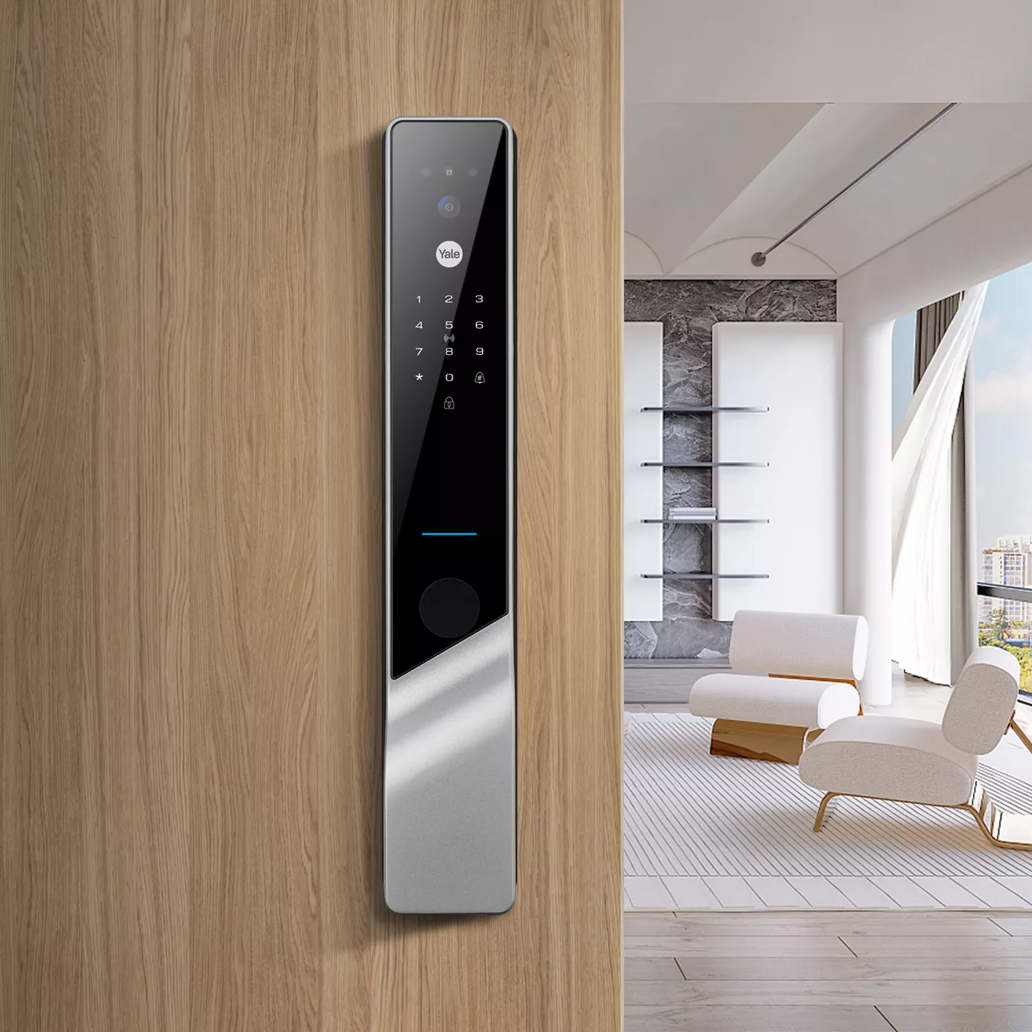 YALE YF1153MHK 掌靜脈 3D人臉 指紋 匙卡 密碼 電子鎖